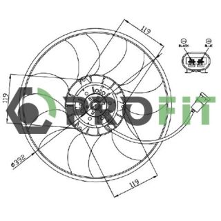 Ventiliatorius, radiatoriaus PROFIT 1850-0018