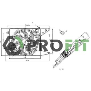 Ventiliatorius, radiatoriaus PROFIT 1850-0020