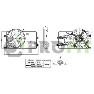 Ventiliatorius, radiatoriaus PROFIT 1850-0075