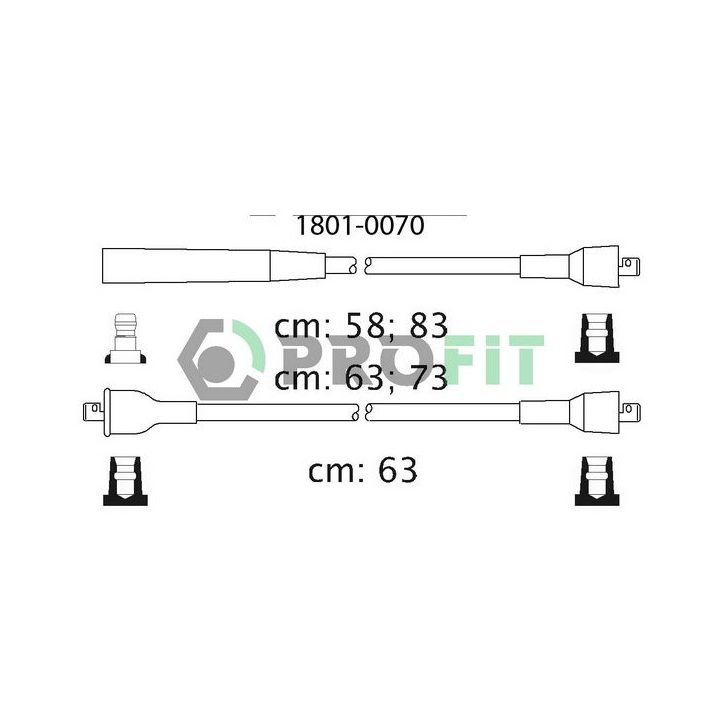 Uždegimo laido komplektas PROFIT 1801-0070