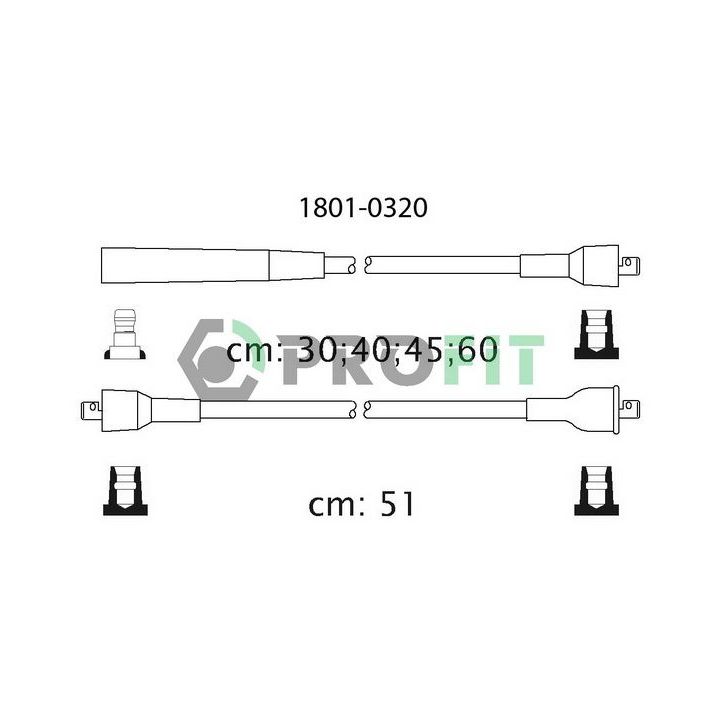 Uždegimo laido komplektas PROFIT 1801-0320