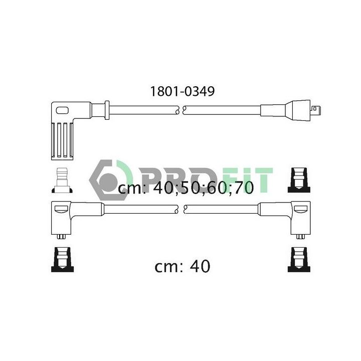 Uždegimo laido komplektas PROFIT 1801-0349