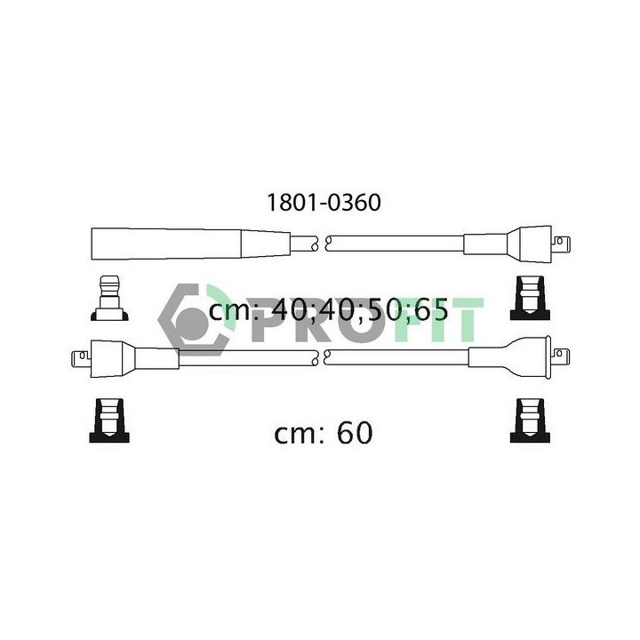 Uždegimo laido komplektas PROFIT 1801-0360
