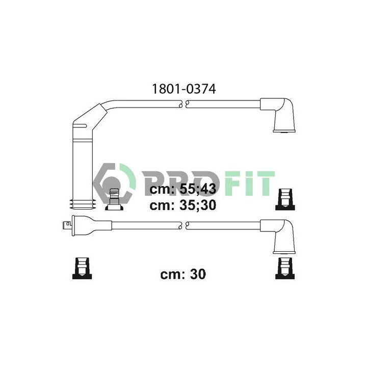 Uždegimo laido komplektas PROFIT 1801-0374
