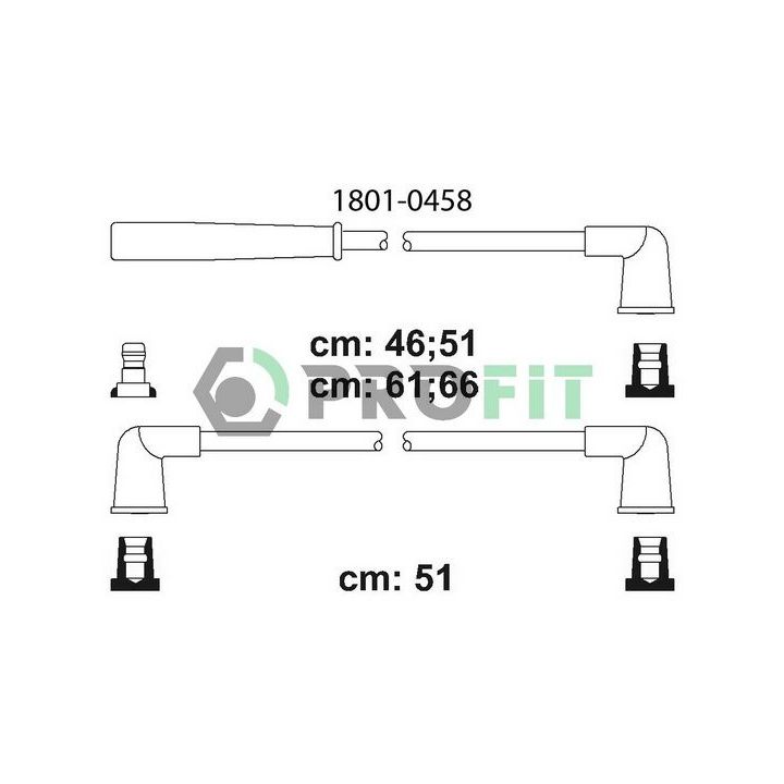 Uždegimo laido komplektas PROFIT 1801-0458