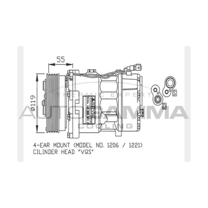 Kompresorius, oro kondicionierius AUTOGAMMA 108023