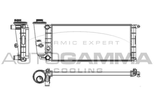 Radiatorius, variklio aušinimas AUTOGAMMA 100077