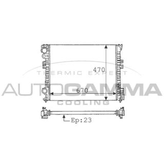 Radiatorius, variklio aušinimas AUTOGAMMA 100185