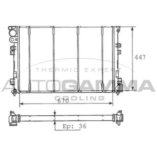 Radiatorius, variklio aušinimas AUTOGAMMA 100187