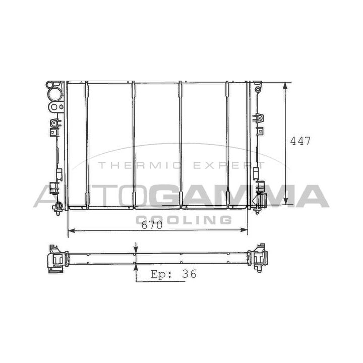Radiatorius, variklio aušinimas AUTOGAMMA 100187