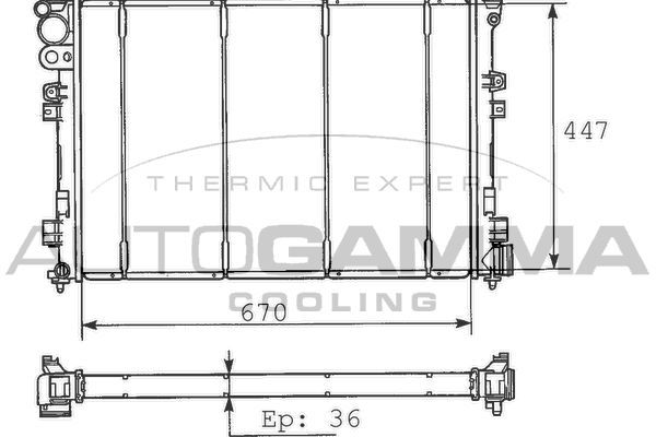 Radiatorius, variklio aušinimas AUTOGAMMA 100187