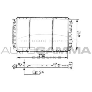 Radiatorius, variklio aušinimas AUTOGAMMA 100190