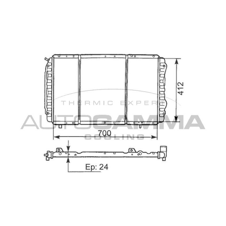Radiatorius, variklio aušinimas AUTOGAMMA 100190