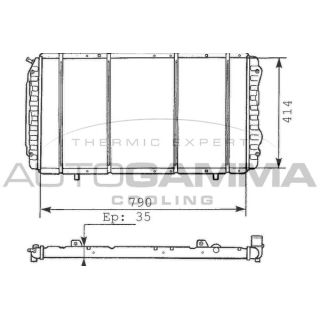 Radiatorius, variklio aušinimas AUTOGAMMA 100191