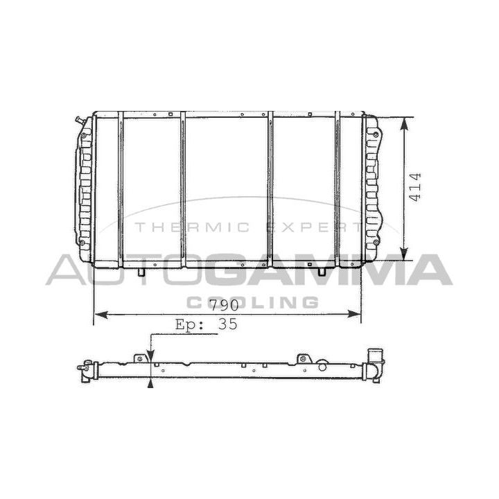Radiatorius, variklio aušinimas AUTOGAMMA 100191