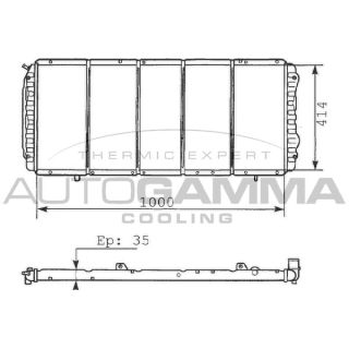 Radiatorius, variklio aušinimas AUTOGAMMA 100192