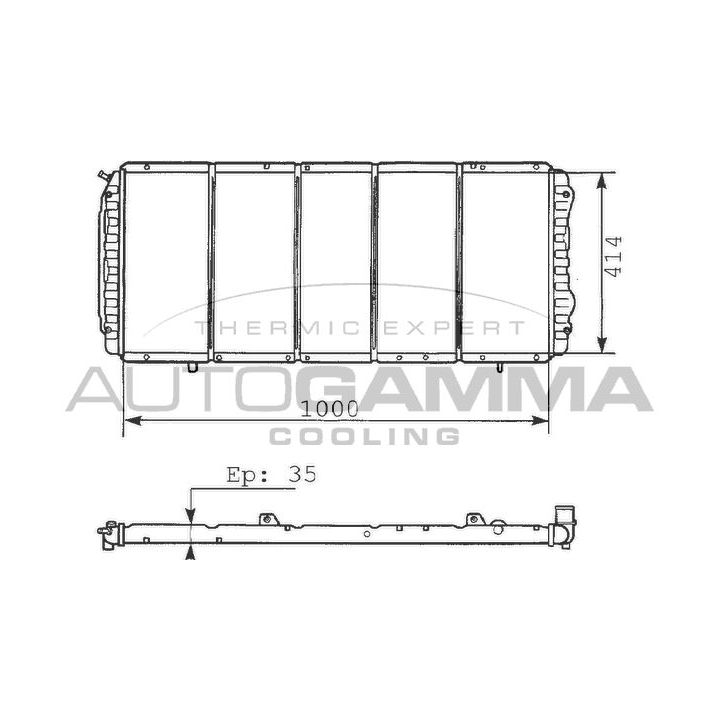 Radiatorius, variklio aušinimas AUTOGAMMA 100192