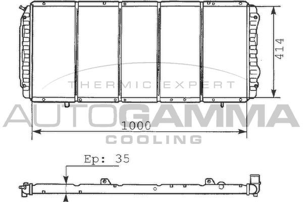 Radiatorius, variklio aušinimas AUTOGAMMA 100192