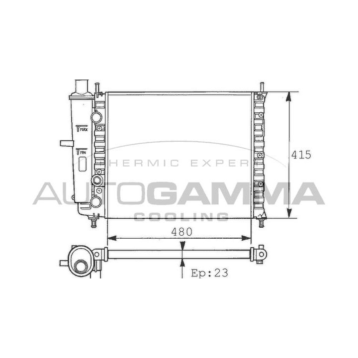 Radiatorius, variklio aušinimas AUTOGAMMA 100258