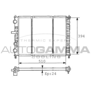 Radiatorius, variklio aušinimas AUTOGAMMA 100261