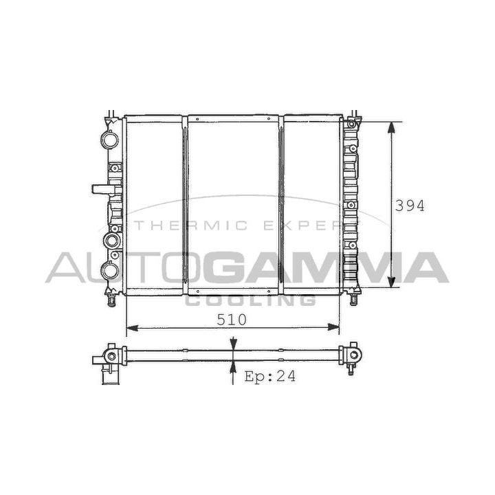 Radiatorius, variklio aušinimas AUTOGAMMA 100261