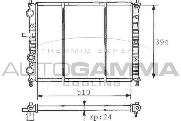 Radiatorius, variklio aušinimas AUTOGAMMA 100261