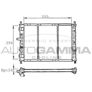 Radiatorius, variklio aušinimas AUTOGAMMA 100262