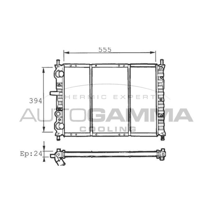 Radiatorius, variklio aušinimas AUTOGAMMA 100262