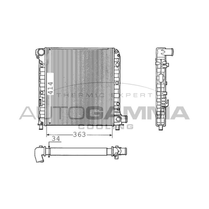 Radiatorius, variklio aušinimas AUTOGAMMA 100270