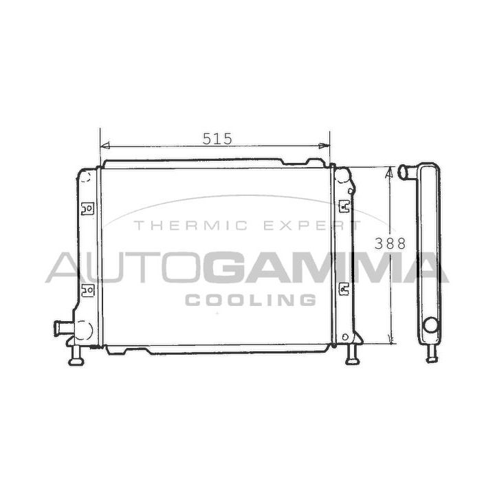 Radiatorius, variklio aušinimas AUTOGAMMA 100272
