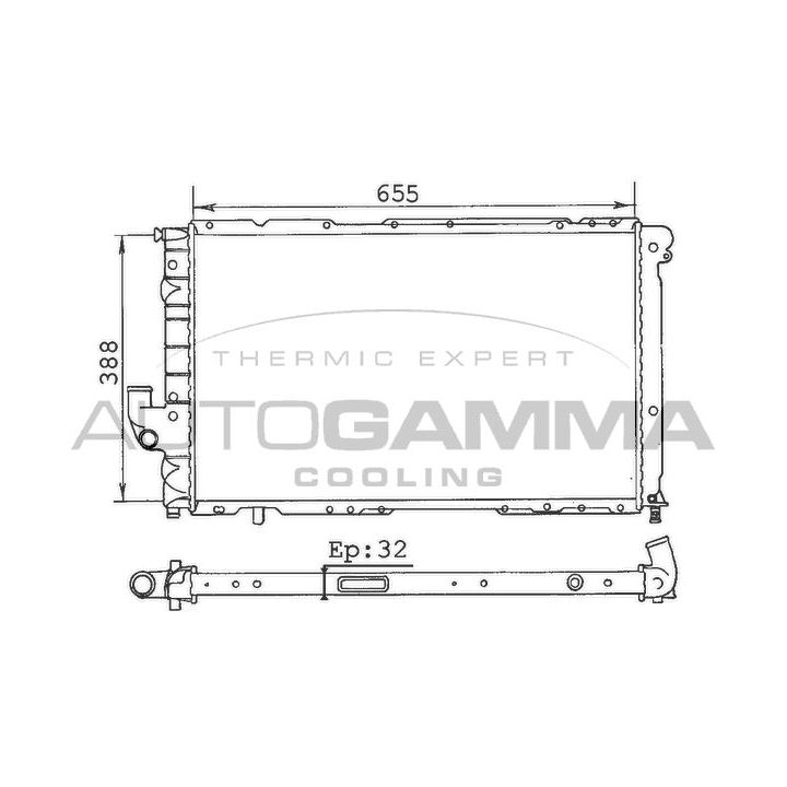 Radiatorius, variklio aušinimas AUTOGAMMA 100274