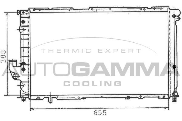 Radiatorius, variklio aušinimas AUTOGAMMA 100275