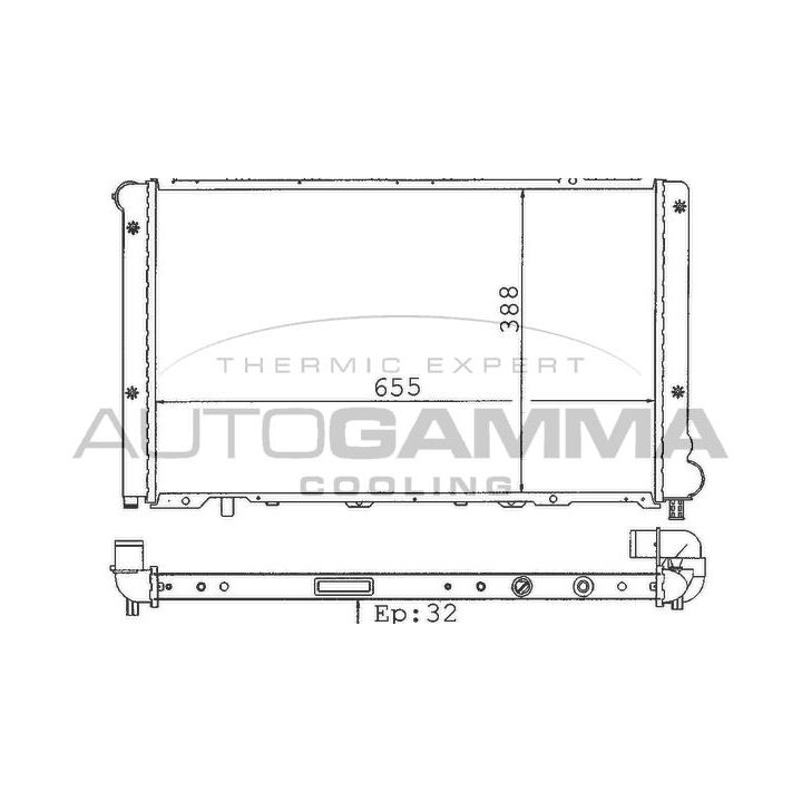 Radiatorius, variklio aušinimas AUTOGAMMA 100277