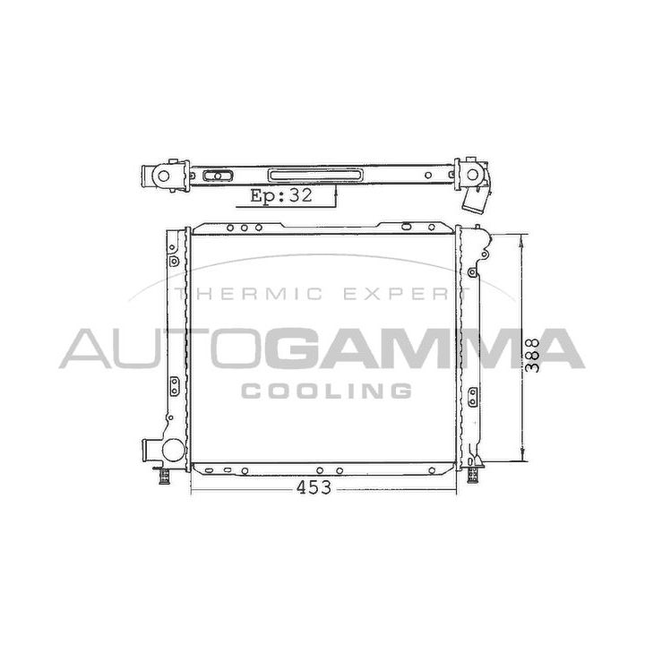 Radiatorius, variklio aušinimas AUTOGAMMA 100278
