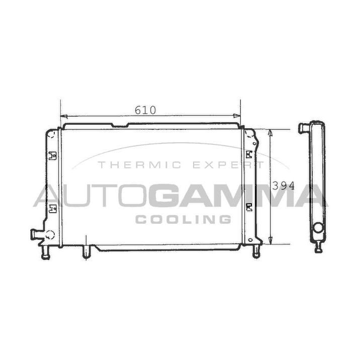 Radiatorius, variklio aušinimas AUTOGAMMA 100280