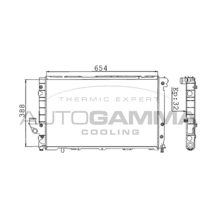 Radiatorius, variklio aušinimas AUTOGAMMA 100283