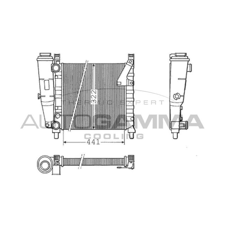 Radiatorius, variklio aušinimas AUTOGAMMA 100284