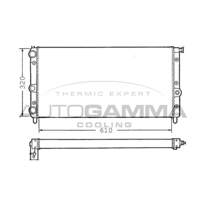 Radiatorius, variklio aušinimas AUTOGAMMA 100285