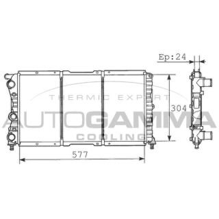 Radiatorius, variklio aušinimas AUTOGAMMA 100293