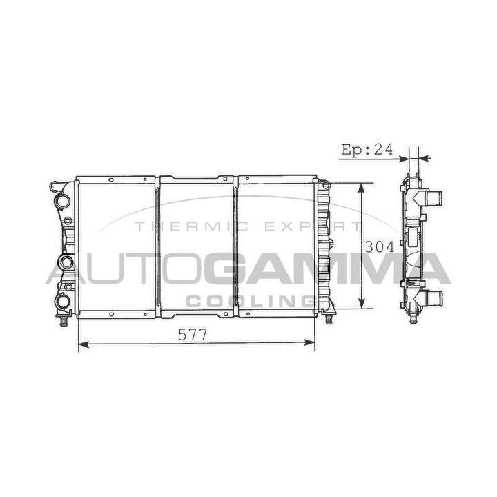 Radiatorius, variklio aušinimas AUTOGAMMA 100293