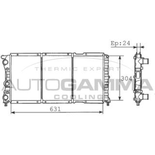 Radiatorius, variklio aušinimas AUTOGAMMA 100295