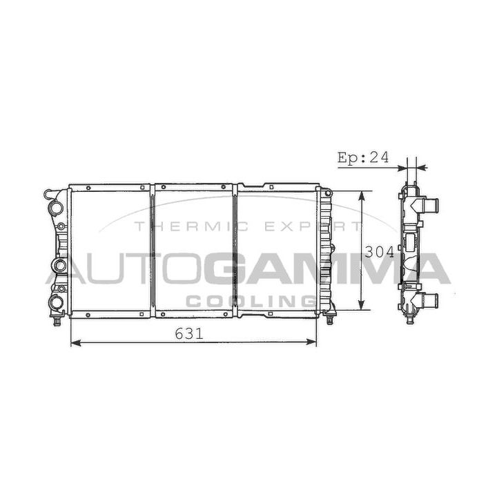 Radiatorius, variklio aušinimas AUTOGAMMA 100295