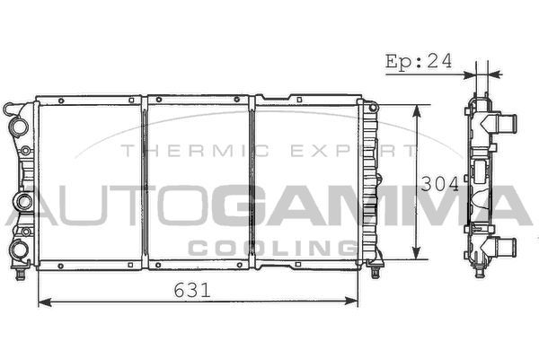 Radiatorius, variklio aušinimas AUTOGAMMA 100295