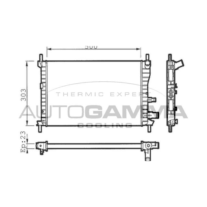 Radiatorius, variklio aušinimas AUTOGAMMA 100356