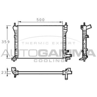 Radiatorius, variklio aušinimas AUTOGAMMA 100357