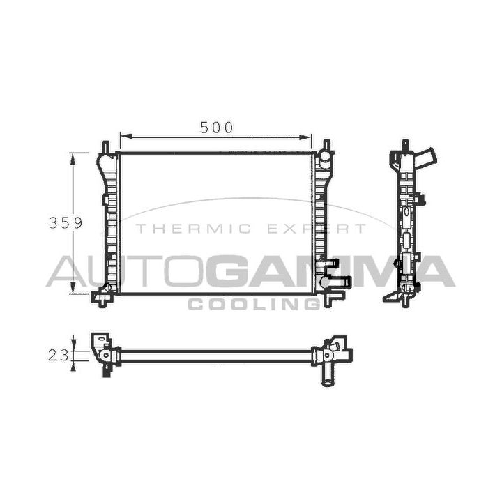 Radiatorius, variklio aušinimas AUTOGAMMA 100357