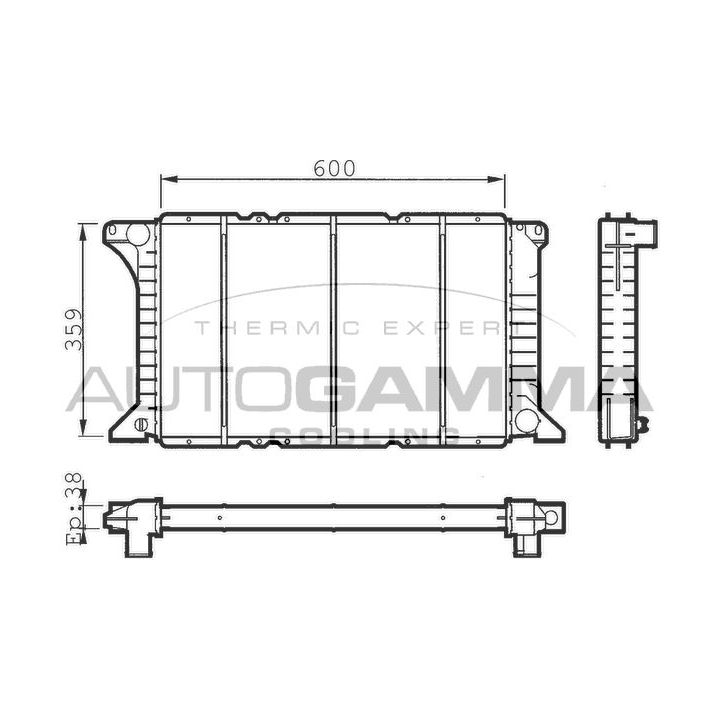 Radiatorius, variklio aušinimas AUTOGAMMA 100394