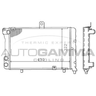 Radiatorius, variklio aušinimas AUTOGAMMA 100449