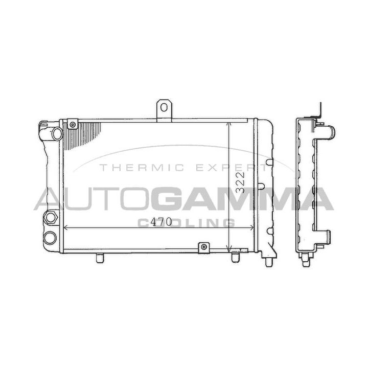 Radiatorius, variklio aušinimas AUTOGAMMA 100449
