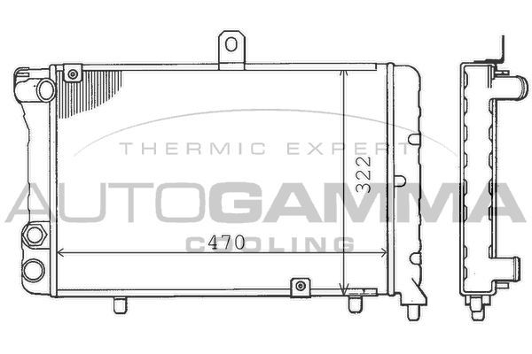 Radiatorius, variklio aušinimas AUTOGAMMA 100449